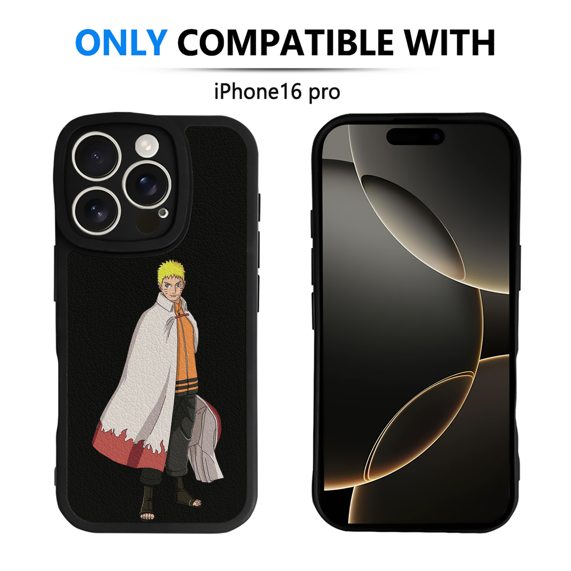（画像用） NARUTO -ナルト- うずまき ナルト Uzumaki Naruto 【iPhone 16シリーズ対応】シリコンスマホケース（レザー調） 材質：シリコン